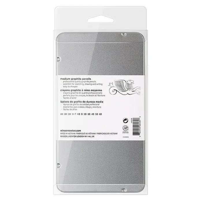 Winsor & Newton Bleistift-Set - 12 -tlg., Grau - Rückansicht