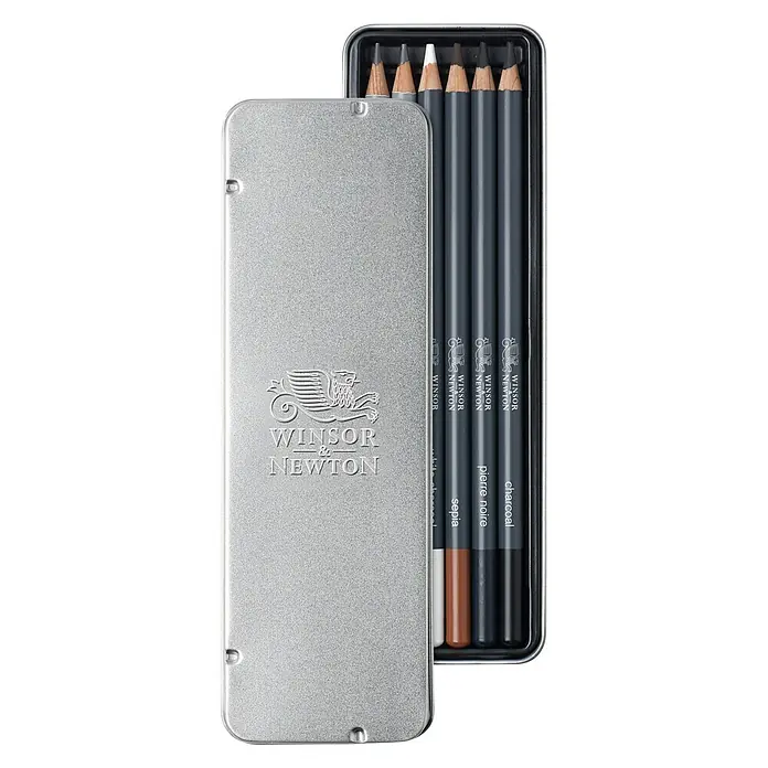 Winsor & Newton Zeichenstift-Set Sketch - 6 -tlg., Farbig sortiert - Vorderansicht