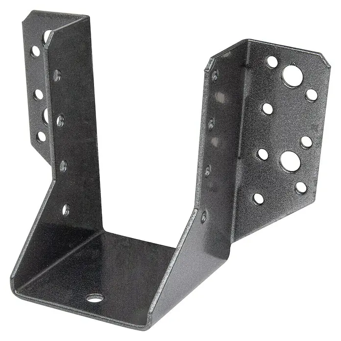 GAH Alberts Soporte para vigas Duravis® - An x Al: 100 x 70 mm, Acero, Galvanizado Sendzimir, Diamante negro - Vista angular