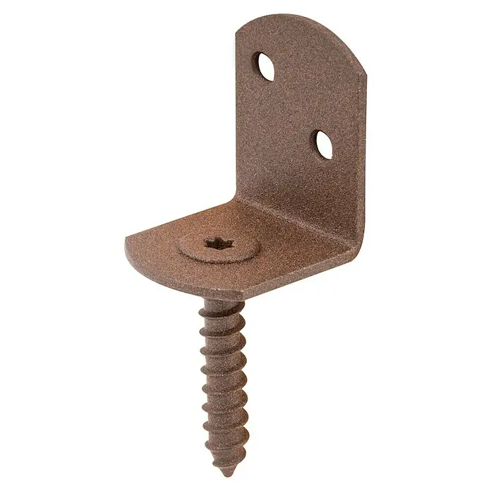 GAH Alberts Soporte para valla Duravis® - L x An x Al: 83 x 32 x 30 mm, Marrón óxido - Vista angular