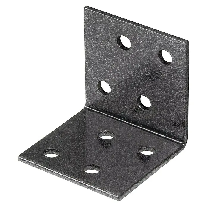GAH Alberts Conector en ángulo Duravis® - L x An x Al: 40 x 40 x 40 mm, Diamante negro, Espesor: 2 mm - Vista angular