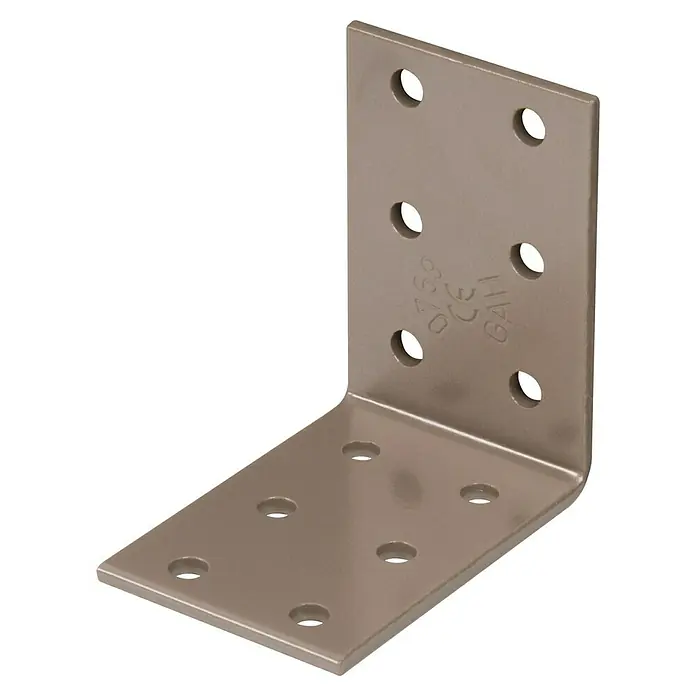 GAH Alberts Lochplattenwinkel Duravis® - L x B x H: 60 x 60 x 40 mm, Perlbeige - Diagonale Ansicht