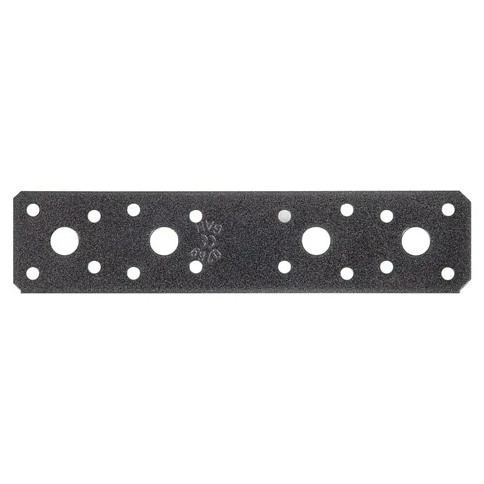 GAH Alberts Pletina de ensamblaje - L x An x Es: 180 x 40 x 2 mm, Negro - Vista frontal