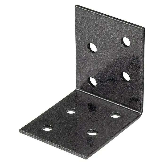 GAH Alberts Conector en ángulo - L x An x Al: 50 x 50 x 40 mm, Diamante negro, Espesor: 2 mm - Vista angular