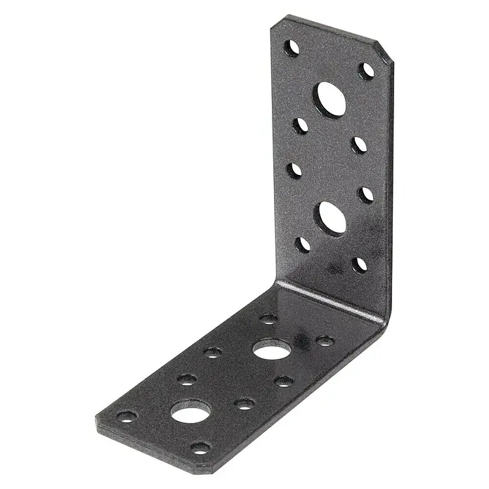 GAH Alberts Conector en ángulo Duravis® - L x An x Al: 90 x 90 x 40 mm, Diamante negro, Espesor: 3 mm - Vista angular