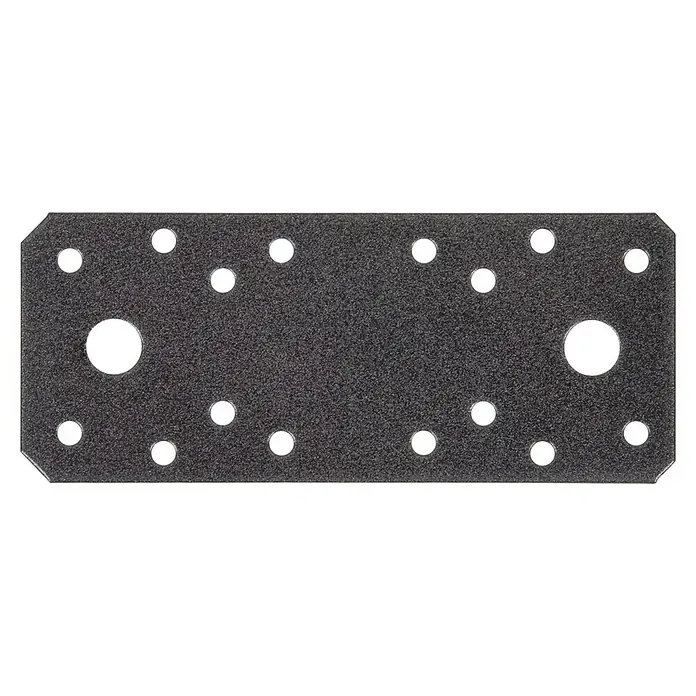 GAH Alberts Pletina de ensamblaje - L x An x Es: 133 x 55 x 2 mm, Negro - Vista frontal