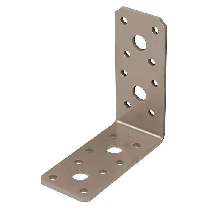 GAH Alberts Winkelverbinder Duravis® - L x B x H: 90 x 90 x 40 mm, Beige, Stärke: 3 mm - Diagonale Ansicht