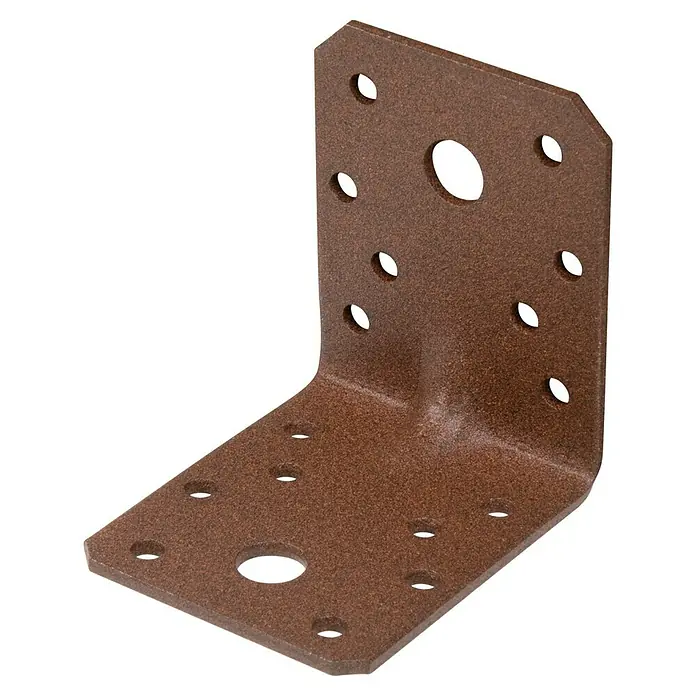 GAH Alberts Escuadra para cargas pesadas Duravis® - L x An x Al: 70 x 70 x 55 mm, Marrón óxido - Vista angular