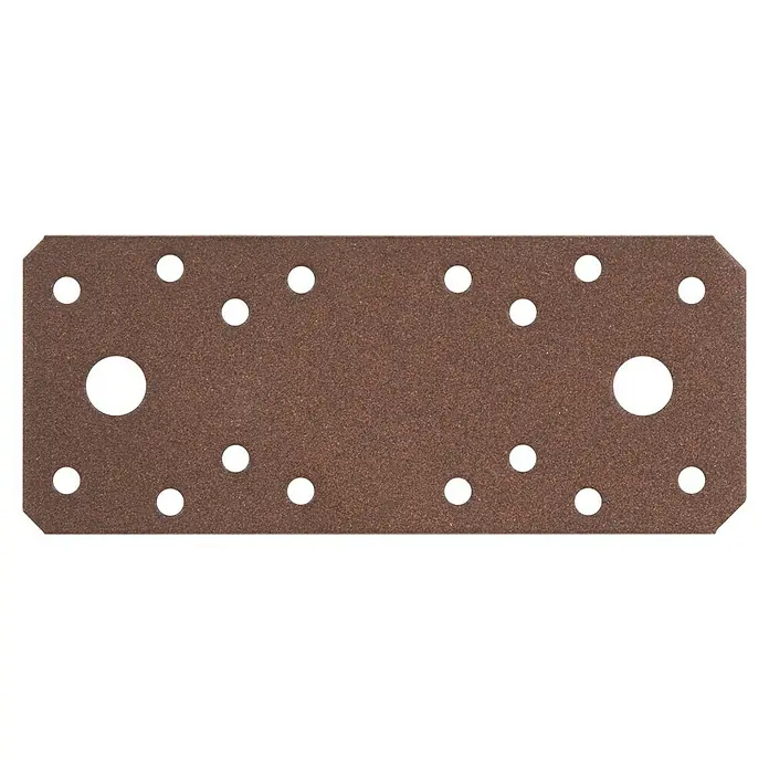 GAH Alberts Pletina de ensamblaje - L x An x Es: 133 x 55 x 2 mm, Marrón óxido - Vista frontal