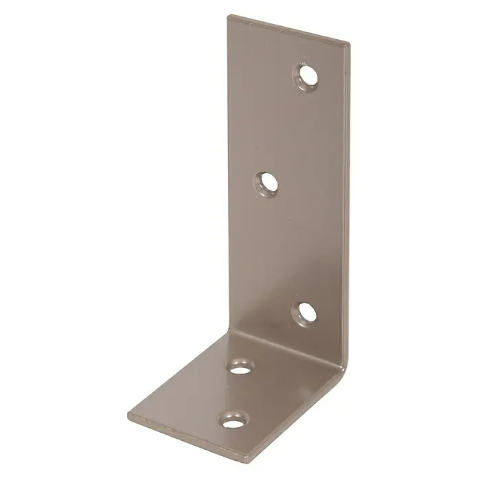 GAH Alberts Balkenwinkel Duravis® - L x B x H: 80 x 40 x 30 mm, Stahl, Braun - Diagonale Ansicht
