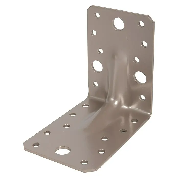 GAH Alberts Schwerlast-Winkelverbinder Duravis® - L x B x H: 90 x 90 x 65 mm, Perlbeige - Diagonale Ansicht