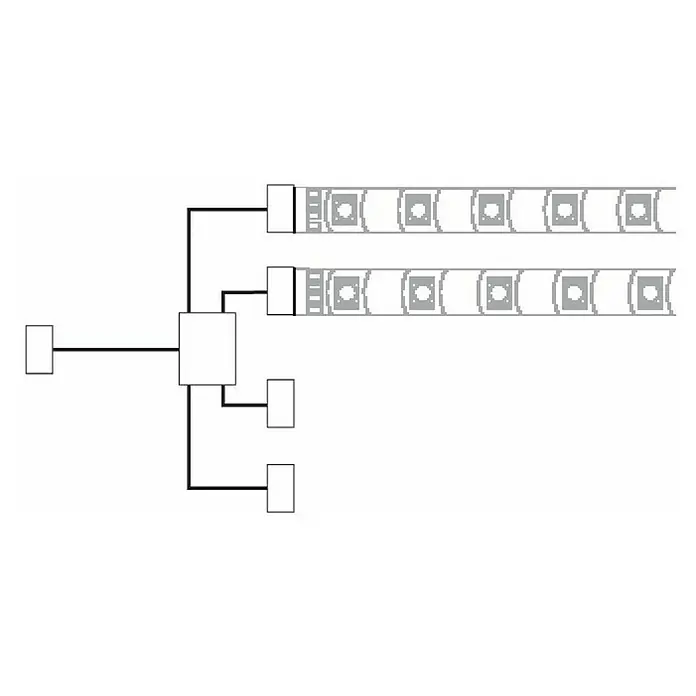 Paulmann Distribuidor YourLED Junction-Box - Potencia máx.: 60 W, Plástico, Blanco - Dibujo técnico