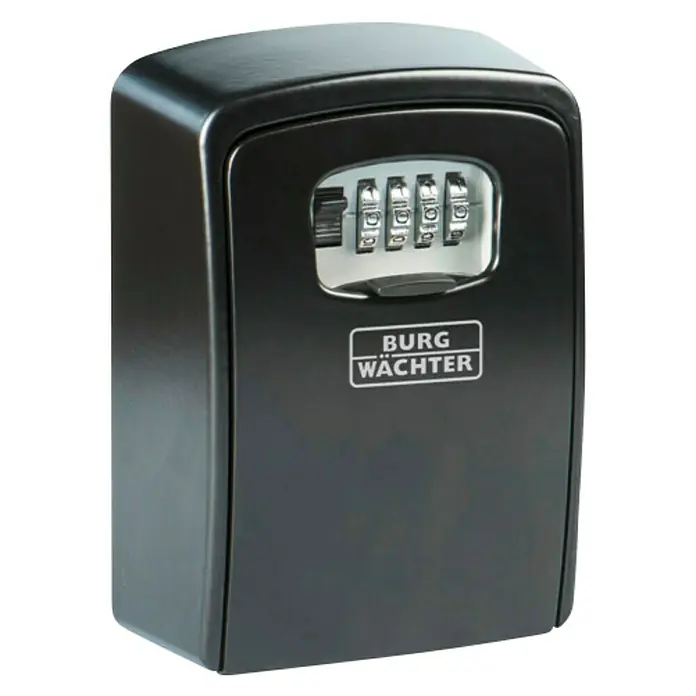 Burg-Wächter Schlüsselbox Key Safe - L x B x H: 5,4 x 10,5 x 14,6 cm, Zahlenschloss mechanisch - Diagonale Ansicht
