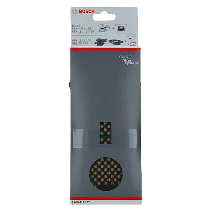 Bosch Filtro de polvo HW3 - Plástico, Específico para: Lijadora PEX 400 AE - Vista frontal