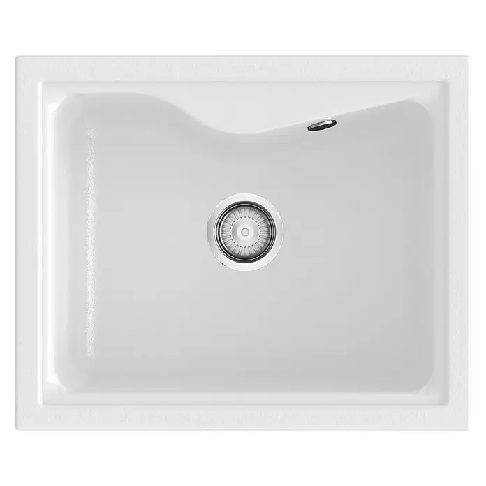 Poalgi Fregadero encastrable City 320 Soft 1S - 51 x 62 cm, Gelcoat, Blanco - Vista superior