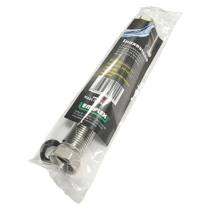 Flexo de conexión extensible H-H con junta - Largo: 26 cm, ¾″ - Vista angular