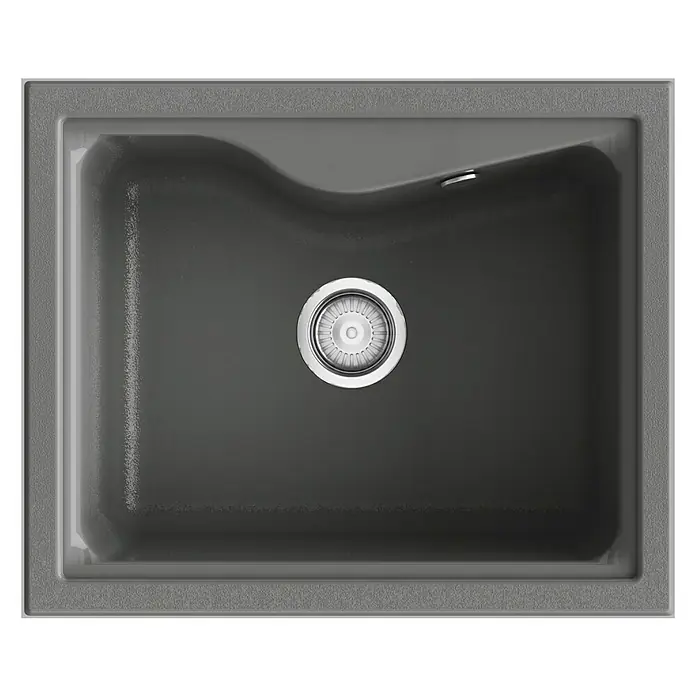 Poalgi Fregadero encastrable City 320 - 51 x 62 cm, Gelcoat, Concret - Vista superior