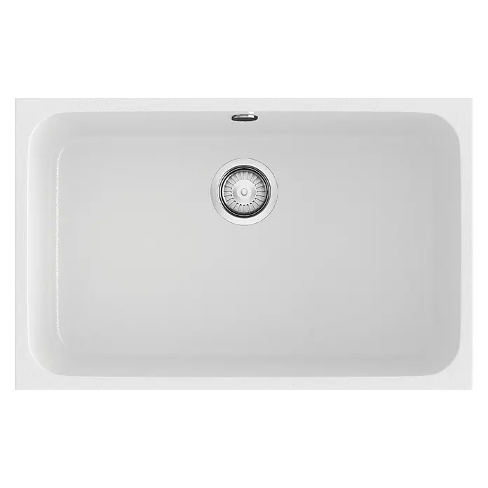 Poalgi Fregadero encastrable Gandía 70 - 44,5 x 74 cm, Gelcoat, Blanco - Vista superior