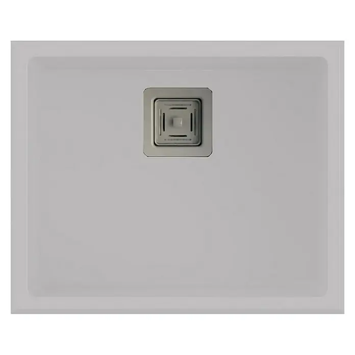 Poalgi Fregadero encastrable Zie 50 - 45 x 55 cm, Gelcoat, Blanco - Vista descendente