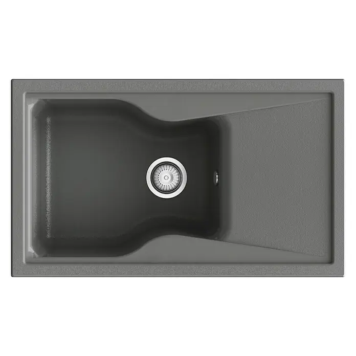Poalgi Fregadero encastrable City 321 - 51 x 86 cm, Gelcoat, Concret - Vista superior