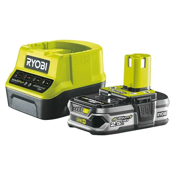 Ryobi ONE+HP Batería y cargador RC18120-140X - 18 V, 4 Ah, 1 batería - Vista angular