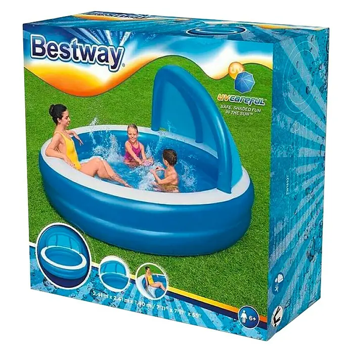 Bestway Dječji bazen Summer Days - Ø x V: 241 x 140 cm - Dijagonalni pogled