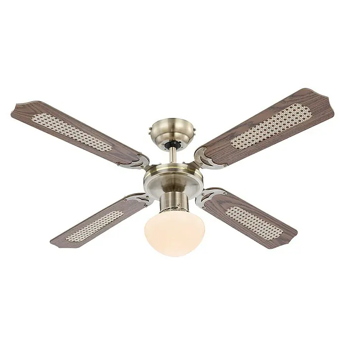 Globo Ventilador de techo Cancún - Diámetro: 106,6 cm, Marrón, 50 W, AC - Vista angular
