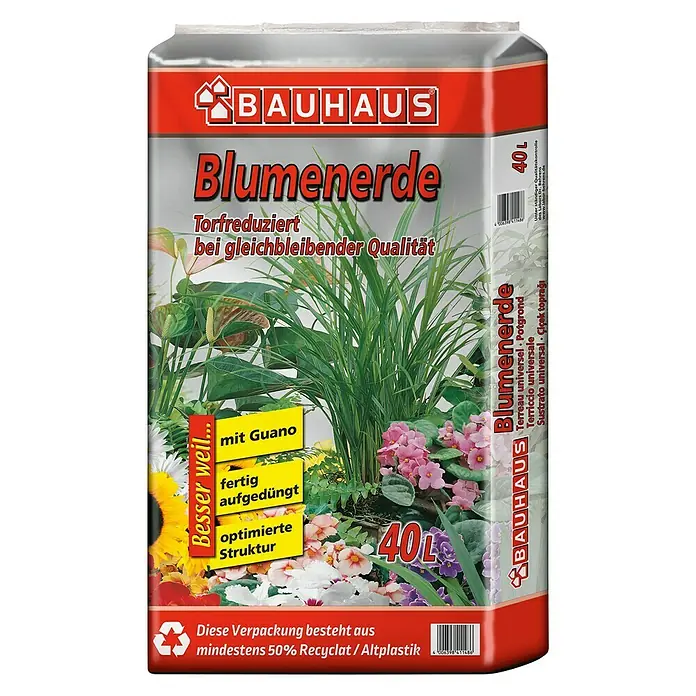 BAUHAUS Blumenerde - 40 l - Vorderansicht