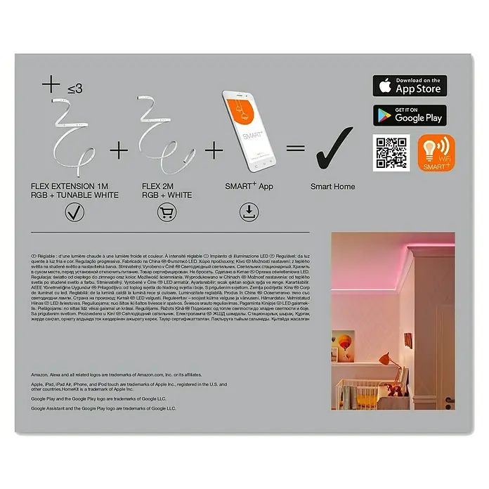 Ledvance Smart+ WiFi LED-Band Flex Erweiterung - Länge: 1 m, RGB, 8,5 W - Rückansicht