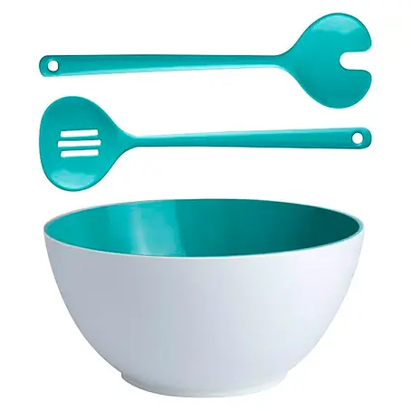 Marine Business Summer Cuenco para ensalada con cubiertos Aqua