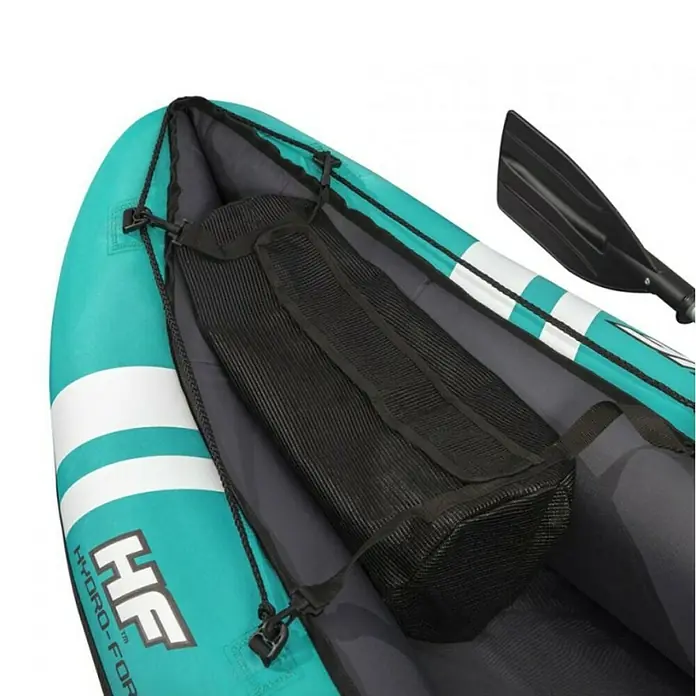 Hydro-Force Kajak Ventura X2 - D x Š: 330 x 86 cm, Prikladno za: 2 osobe, Nosiva sila: 200 kg - Snimak kajaka Hydro-Force, s crnim mrežastim sjedalom i veslom.