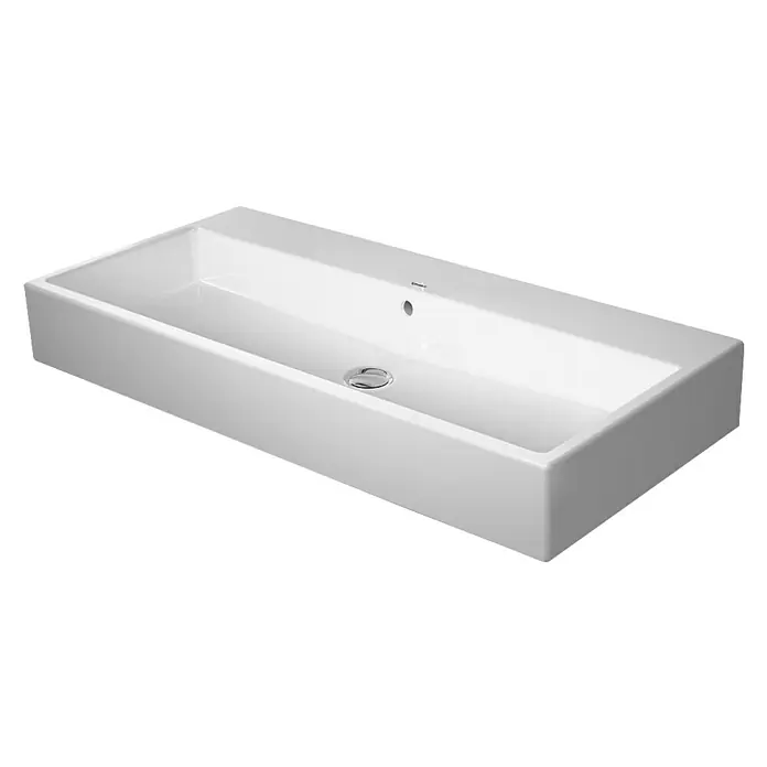 Duravit Vero Air Waschtisch - 120 x 47 cm, Ohne Spezialglasur, Hahnloch: Ohne, Mit Überlauf, Weiß, Ungeschliffen - Diagonale Ansicht