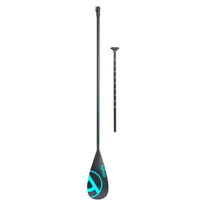 SUP-veslo Angle - 175 cm - 215 cm, Aluminij, Crno-plave boje - Pogled sprijeda