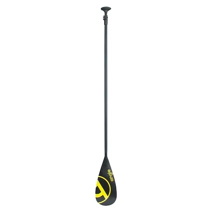 SUP-veslo Angle Travel - 175 cm - 215 cm, Plastika ojačana staklenim vlaknima (GfK), Crno-žute boje - Pogled sprijeda