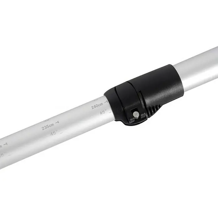 Dvostruko veslo za kajak Angle - 210 cm - 240 cm, Materijal držala: Aluminij - Detalj podesive aluminijske osovine vesla s crnom stezaljkom za podešavanje duljine.