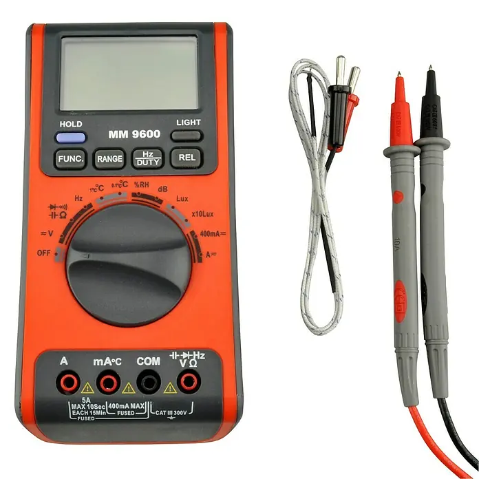 Profi Depot Digital-Multimeter MM 9600 5 in 1 - Messbereich Wechselspannung: 1 mV - 300 V - Ansicht von oben