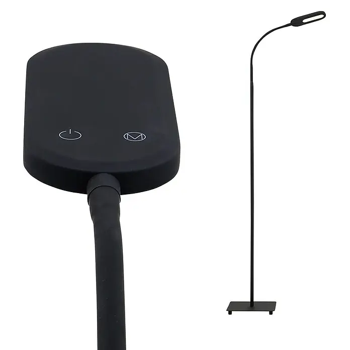 Briloner Podna LED svjetiljka - Visina: 128 cm, Crne boje - Pogled odozgo