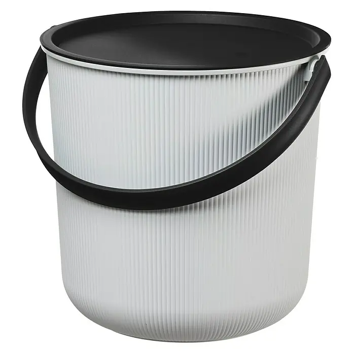 Eimer Akita - L x B x H: 480 x 446 x 445 mm, 53 l, Grau - Vorderansicht
