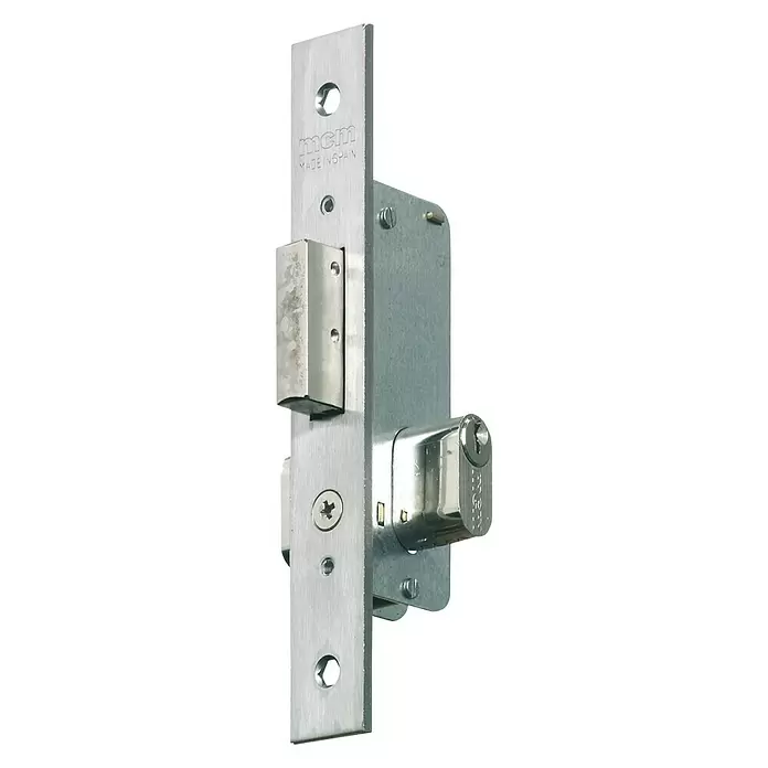 MCM Bombín para cerradura 1549 - L x An: 159 x 23 mm, Zincado, Anchura placa: 18 mm, Puerta de metal - Vista angular