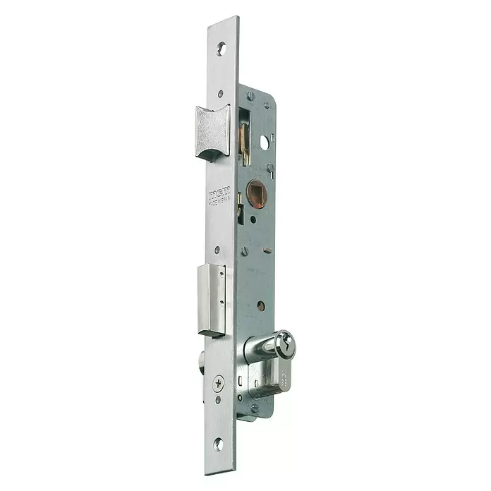 MCM Cerradura empotrable para puerta 1650-21 - Ancho: 23 mm, Norma de distancia: 18 mm, Cerradura embutida - Vista angular