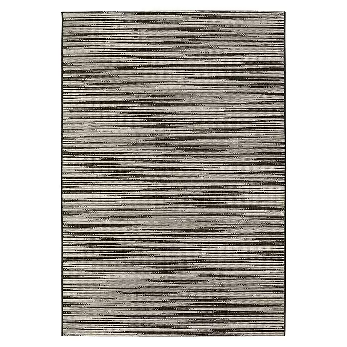 Outdoor-Teppich Arizona - Anthrazit/Greige, 190 x 133 cm, 100 % Polypropylen - Ansicht von oben