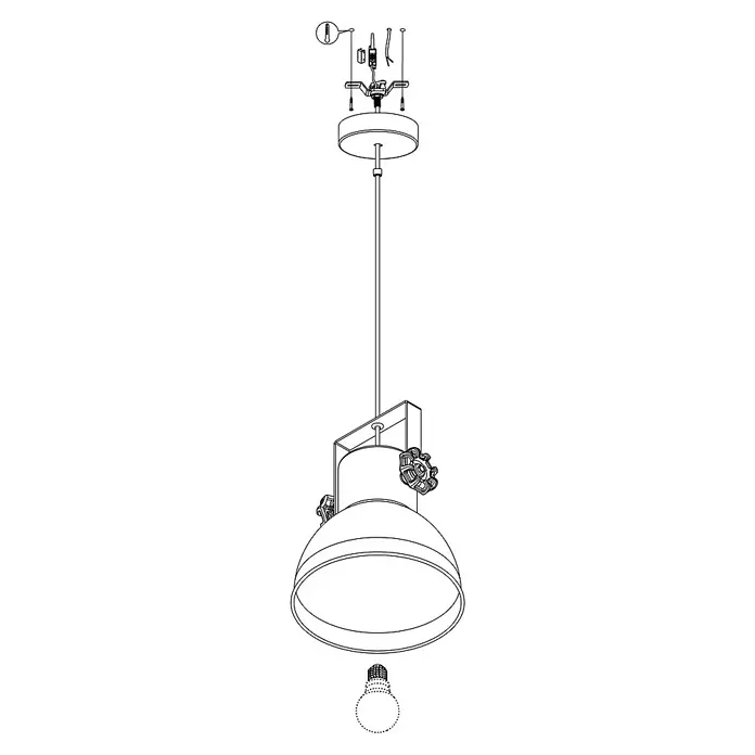 Eglo Barnstaple Pendelleuchte - Höhe: 110 cm, Anzahl Leuchtmittel: 1 Stk. - Skizze