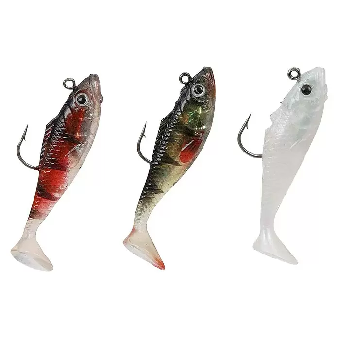 Westline Gummifisch-Set Barsch / Zander Set I - Barsch/Zander, 3 Stk., Größe: 6 cm - Diagonale Ansicht