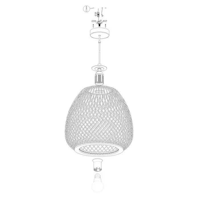 Eglo Dembleby Pendelleuchte Dembleby - Höhe: 110 cm - Skizze