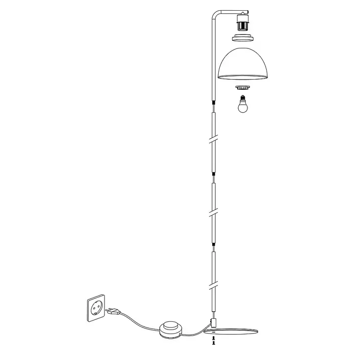 Eglo Staande lamp Beleser - Hoogte: 150,5 cm - Blauwdruk