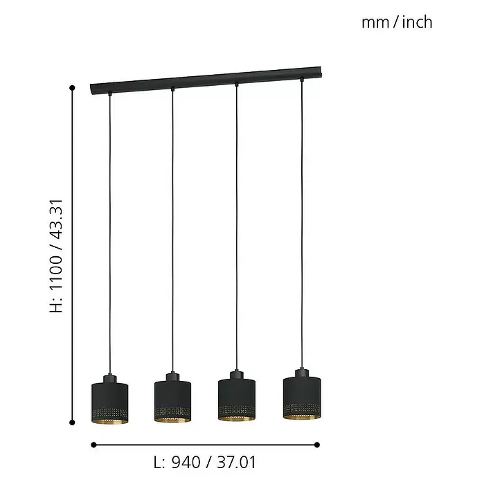 Eglo Esteperra Pendelleuchte rund -  - Skizze