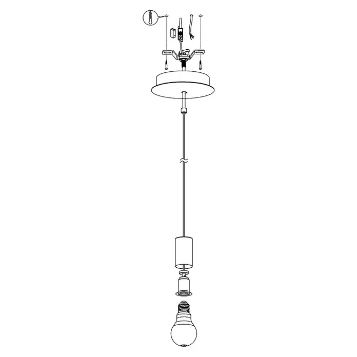 Eglo Hanglamp, rond Pozueta - Hoogte: 110 cm - Blauwdruk
