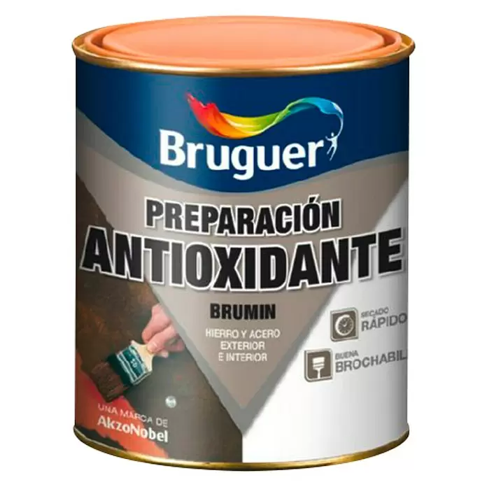 Bruguer Imprimación especial antioxidante Brumín - Naranja, 4 l, Mate - Vista frontal