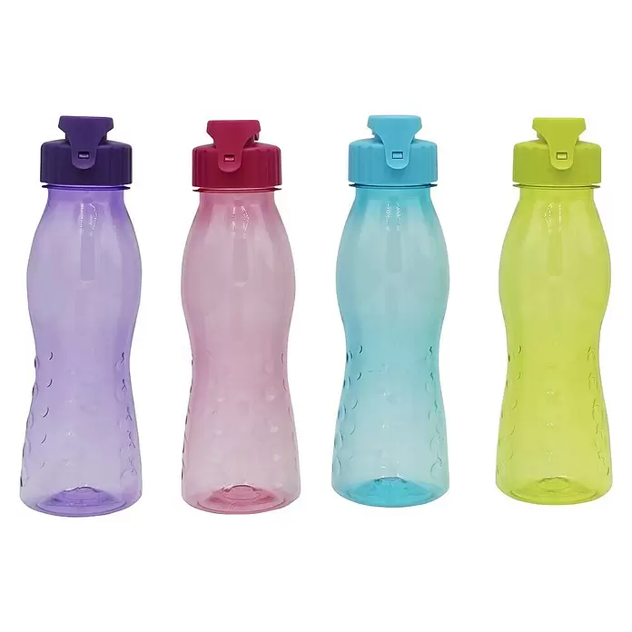 Trinkflasche Flip Top - 0,7 l, Kunststoff, Farbig sortiert - Vorderansicht