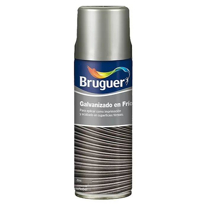 Bruguer Spray de fijación Galvanizado en frío - Zinc, 400 ml - Vista frontal